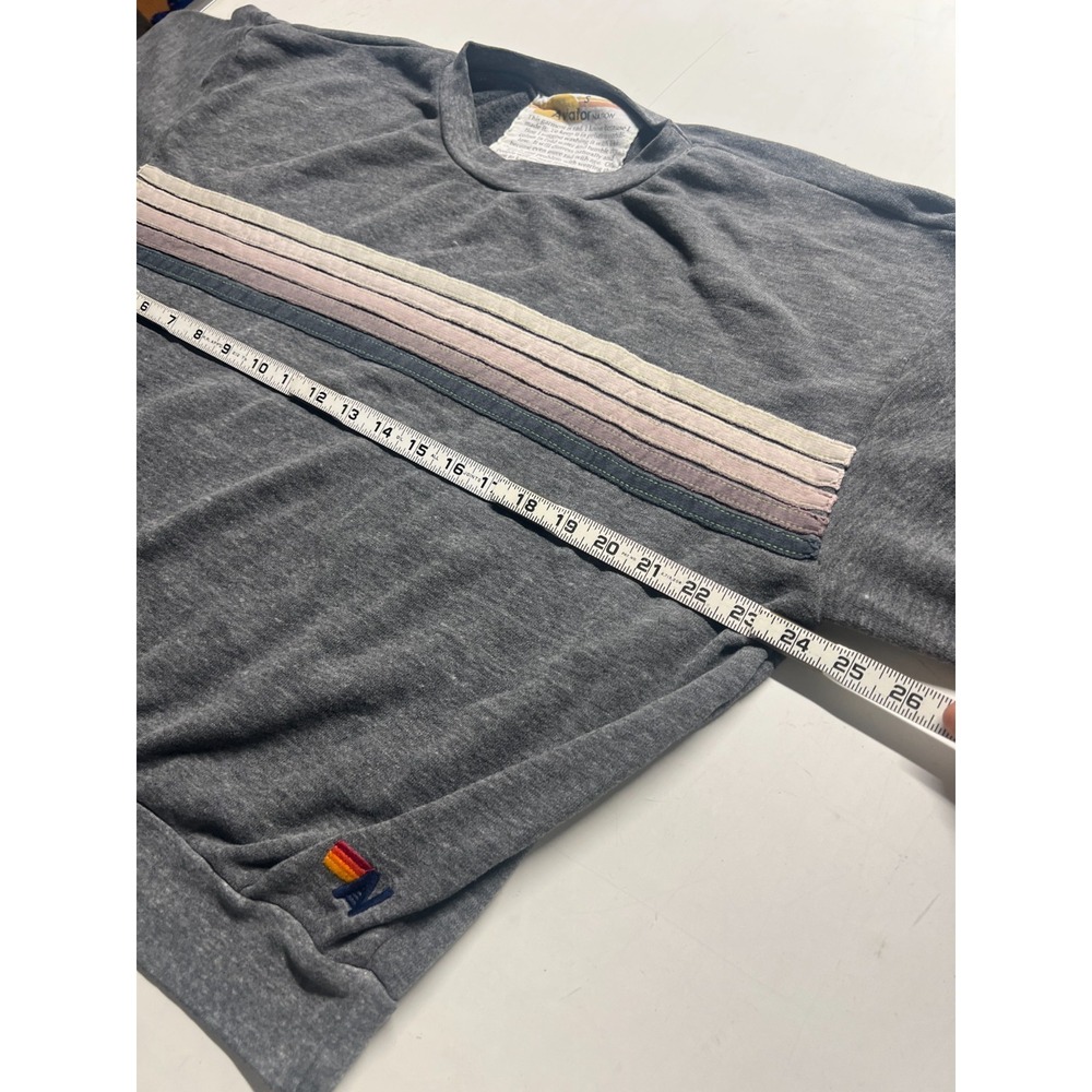 Aviator Nation Oversized Sweatshirt Gray Boxy Fit Gym Running Women Sz Small USA - Picture 6 of 9
